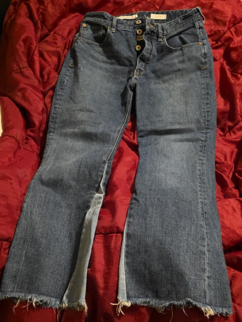 Anthropologie Pilcro And The Letterpress Jeans, Sz 28, Wide Leg